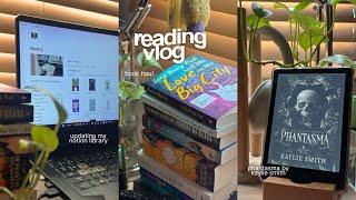 cozy reading vlog  book haul, reading love in the city, phantasma, etc., updating notion library