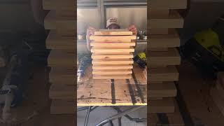 The EASIEST DIY wooden side table!  #diyfurniture #diyprojects #easydiy