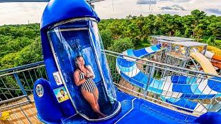 Waterslides at Croatia's BIGGEST Waterpark - Aquapark Istralandia