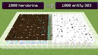 1000 herobrine vs 1000 entity 303