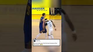 Curry splitting up Jokic and GPII after this was hilarious.  #shorts