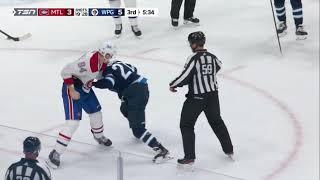 Corey Perry VS Nikolaj Ehlers Fight Montreal Canadiens at Winnipeg Jets