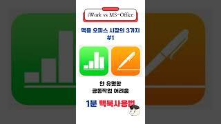 맥북 오피스 대결 iWork vs MS Office #shorts