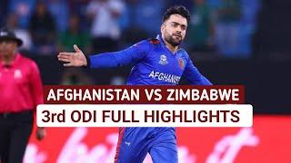 Afghanistan vs Zimbabwe 3rd ODI 2024 Full Highlights | Afg vs Zim