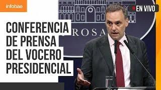 Conferencia de prensa del vocero presidencial, Manuel Adorni (17/10/2024)