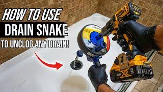 How To Use A Drain Snake To Unclog Any Drain! Home DIY For Begginers!