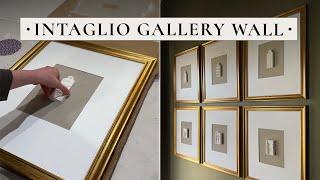 DIY Intaglio Gallery Wall | Architectural Art with Roman Clay & Gold Frames