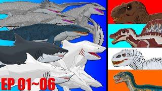 Super hero dinosaurs! Protect Jurassic World! (ep 01~06 full version)