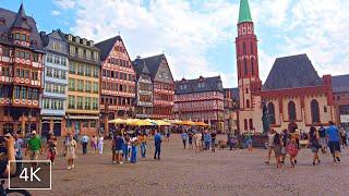 4K Walk Through Frankfurt, Germany's Scenic Old Town