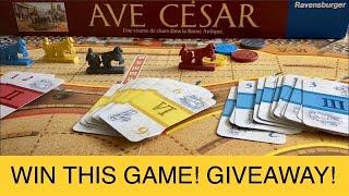 4 Chariots Race Gameplay! FREE Vintage Original 1989 Ave Caesar First Edition Board Game Giveaway!