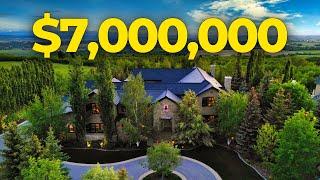 Touring a $7,000,000 Calgary Mega Mansion w/ a 25 Meter Pool!  -  A Tuscan Luxury Estate