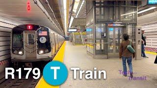 R179 (T) Train on the Second Avenue Subway Performing Signal Testing