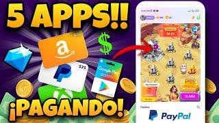 $0.10 GRATIS!! 5!  MEJORES Aplicaciones para GANAR DINERO en Paypal, Amazon y Google Play 2025 