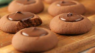 How To Make Cocoa Powder Cookies | Thumbprint Cookies with Nutella