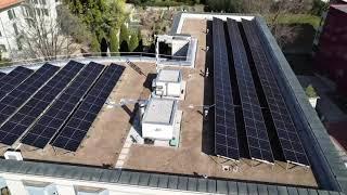 Nuova realizzazione casa anziani. Impianto fotovoltaico su tetto verde