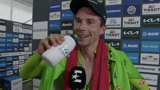 Primož Roglič - Interview at the finish - World Championships ITT (Zürich) 2024