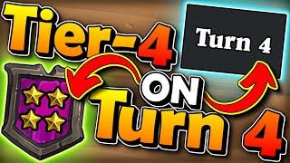 Tier 4 on TURN 4!? | Hearthstone Battlegrounds