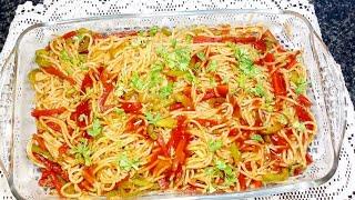 Easy And Simple Vegetable Spaghetti Recipe | Tasty Spaghetti Recipe By Zarmeen Kitchen |