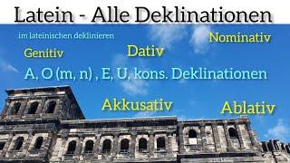 Latein alle Deklinationen Kasusendungen deklinieren Nominativ Genitiv Dativ Akkusativ Ablativ Stamm