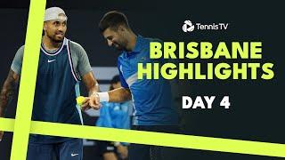 Djokovic/Kyrgios Team Up Again; Dimitrov, Thompson & More Play | Brisbane 2025 Highlights Day 4