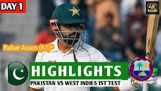 Pakistan vs West Indies 1st Test DAY 1 Full Match Highlights | PAK vs SA 1st Test DAY 1 Highlights