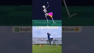 RUNNING TECHNIQUE FOR FAST BOWLING IN CRICKET.Angle of bowling arm elbow#cricket#bowling #viralreels