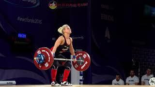 Julia Schwarzbach (53) - 79kg Snatch @ 2016 European Championships