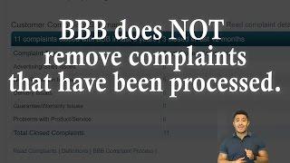 Will the BBB Remove My Complaint?