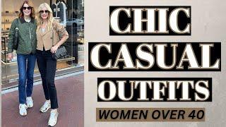 10 Everyday Casual Yet Chic Outfits For Women Over 40  | Fashion Over 40