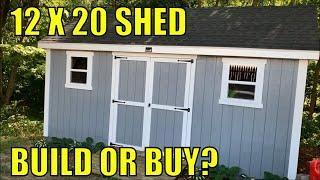 12 x 20 Shed - Build VERSUS Buying and the Cost BREAKDOWN.