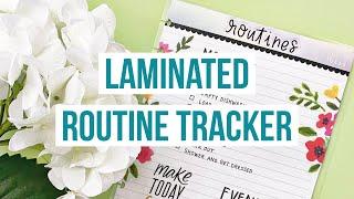 Morning and Evening Routines - Laminated Tracker for my Planner! // The Happy Planner