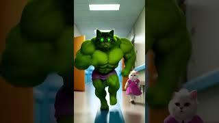 The Hulk Kitten : A Heroic Fall into Mom’s Arms#cat #cattales #catfunny #catshorts #funny #catvid