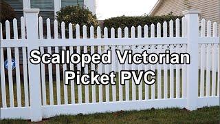 Scalloped Victorian Picket PVC Fence