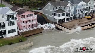 Long Beach GONE! Monster Waves Rip Houses & Shoreline Apart 4K Drone Footage.