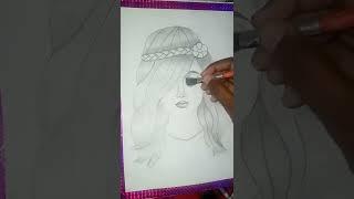 cute girl drawing|| #drawing #sketch