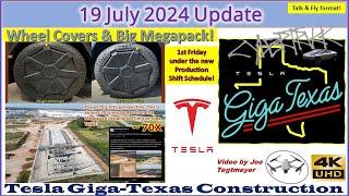 New Shift Impact, Cybertruck Wheel Covers & Megapack Deal! 19 July 2024 Giga Texas Update (07:35AM)