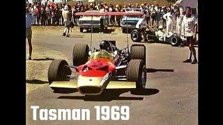 Tasman Series Australia 1969 Graham Hill Jochen Rindt Lotus 49 Chris Amon Ferrari Piers Courage