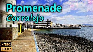 The Corralejo Promenade, from Playa de Corralejo Viejo to the Marina / Fuerteventura, Spain / 4K HDR