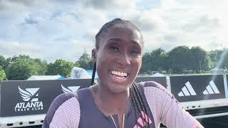 Talitha Diggs Talks After 150m Dash in Atlanta, Excited to Get Back to the 400m ahead of Trials