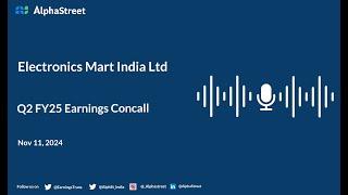 Electronics Mart India Ltd Q2 FY2024-25 Earnings Conference Call