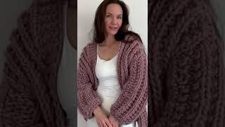 Heather Cardigan Knitting pattern for beginners  #knitting #beginnerknitting