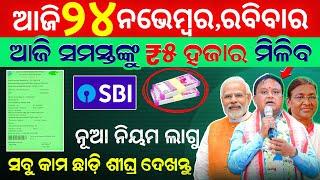 today's morning news odisha/24 november 2024/subhadra yojana online apply process/odisha news today