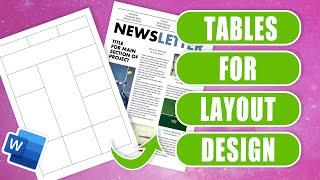 Using Tables for Layout Design