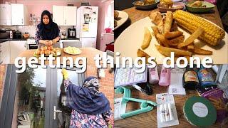 cleaning, cooking, garden chores & poundland haul | getting things done | motivation