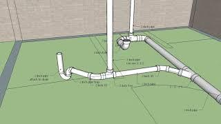 basement bathroom roughin drain and venting2