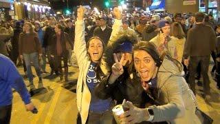 Cubs Fans leaving CONFIDENT after Huge Game 5 World Series Win at Wrigley Field Wrigleyville 2016