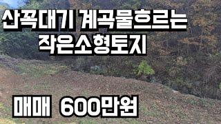 711번)산꼭대기 계곡물흐르는 작은소형토지