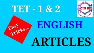 English TET Paper 1 and 2 Articles Tricks and Facts