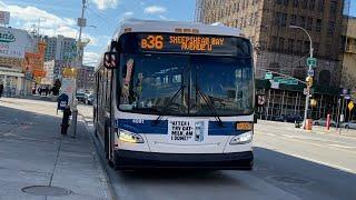 MTA B36 bus #4861 full ride from Stillwell Av & Surf Av to Av Z & 15 St (Sheepshead Bay Station)