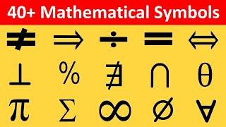 Useful List of Mathematical Symbols | Names of Mathematics Symbols | Learn Maths | Maths Symbols